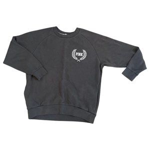 Victoria Secret Pink Charcoal Crew Neck Sweater - Size M